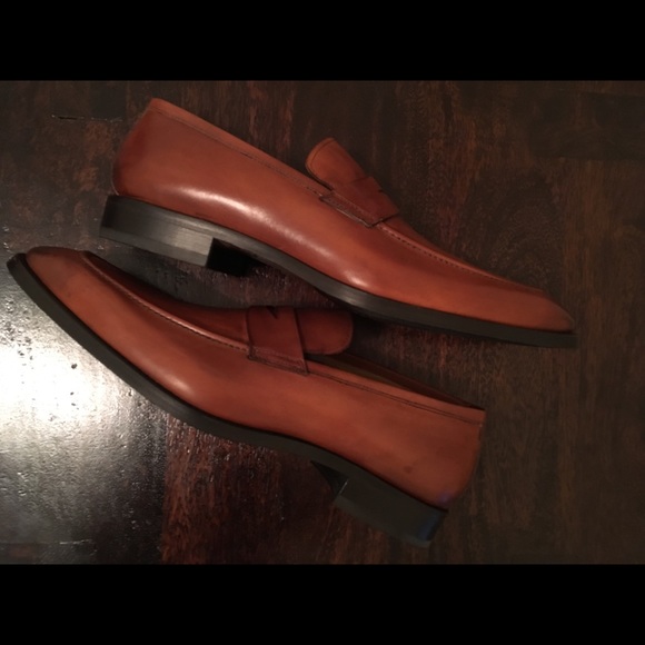🔆 ITALIAN HANDCRAFTED LEATHER LOAFER COGNAC - Picture 6 of 7